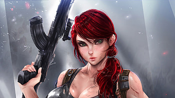 Lady Punisher, punisher, artwork, superheroes HD wallpaper