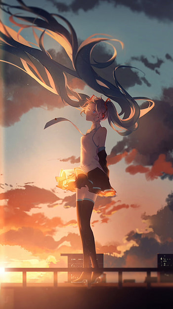 Hatsune Miku Sunset Glow – Anime Vocaloid , Hatsune Miku, Anime, Vocaloid HD phone wallpaper