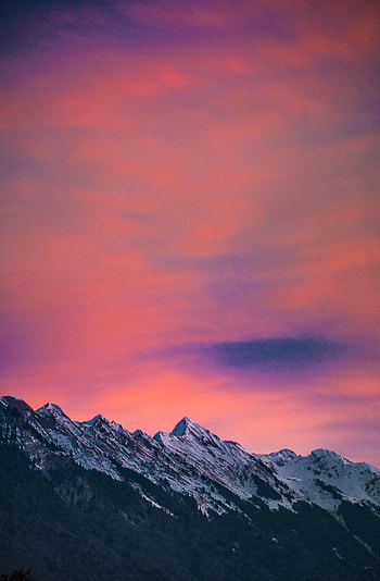 Landscape, Nature, Mountains, Twilight, Clouds, Dusk, Mountain Range HD phone wallpaper