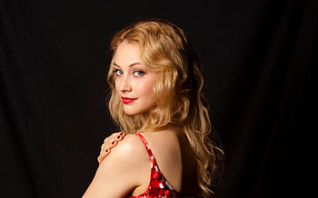 Sarah Gadon, actress, blonde, black, girl, woman HD wallpaper
