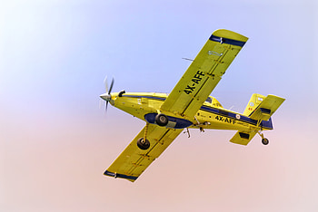 Yellow aircraft, flight, sky HD wallpaper