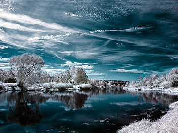 Landscape, Winter, Water HD wallpaper