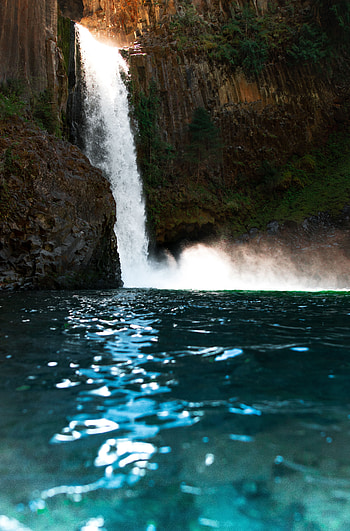 Nature, Water, Rock, Waterfall, Spray, Break, Precipice, Stone HD phone wallpaper