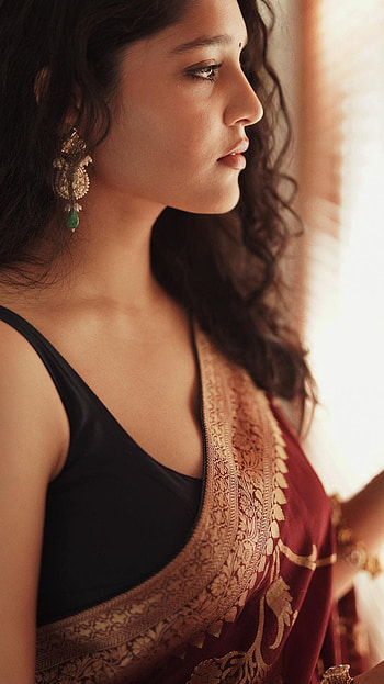 Rithikka singh, tamil actress, saree beauty HD phone wallpaper