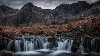 Small Waterfall, sky, nature, Waterfall, Small HD wallpaper