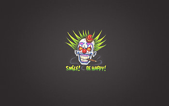 Art, Words, Smile, Inscription, Clown HD wallpaper