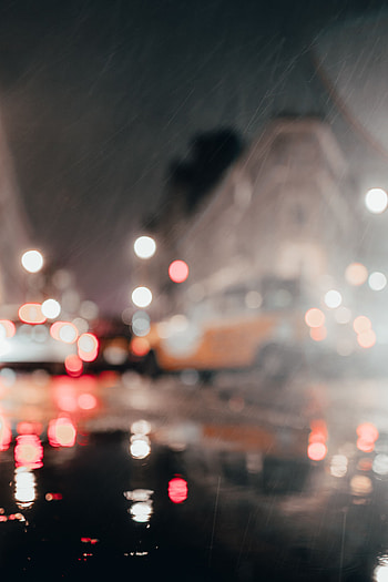 Cities, Rain, Lights, Blur, Smooth, Street, Bokeh, Boquet HD phone wallpaper