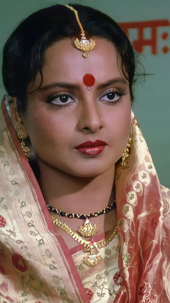 Rekha, bollywood actress, vintage HD phone wallpaper