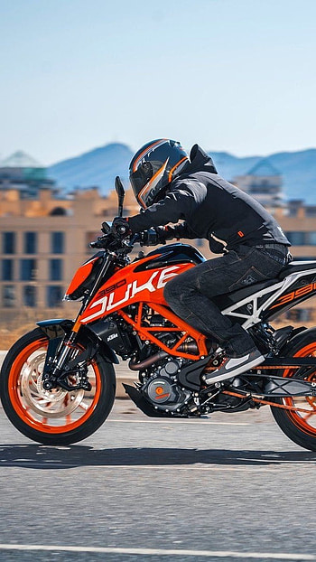 Ktm Duke 390, Motorbike, Rider, speed HD phone wallpaper
