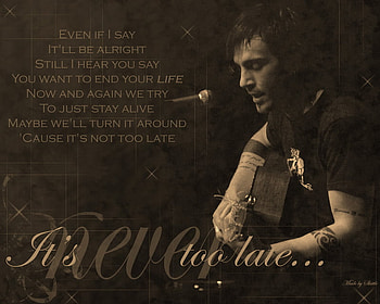 Adam Gontier (Three Days Grace), never too late, gontier, three days grace, adam HD wallpaper