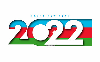Happy New Year 2022 Azerbaijan, white background, Azerbaijan 2022, Azerbaijan 2022 New Year, 2022 concepts, Azerbaijan HD wallpaper