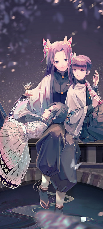 Butterfly Embrace — Kimetsu no Yaiba , Anime, Demon Slayer: Kimetsu no Yaiba HD phone wallpaper