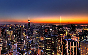 Cities, City, Building, Skyscrapers, Evening, New York HD wallpaper