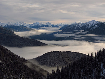 Foggy Mountains, fog, mountains, nature HD wallpaper