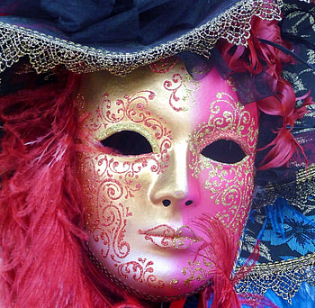Carnival time, pink and gold, mask, pink feather wig, sparkles, gold, hat HD wallpaper