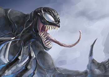 Venom Paint Art, venom, artwork, artist, digital-art, superheroes, deviantart, supervillain HD wallpaper