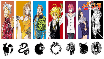 Anime anime Nanatsu no Taizai colorful manga sketches the seven deadly sins anime boys anime HD wallpaper