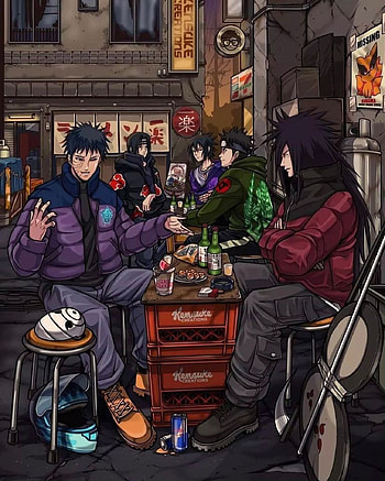 Uchiha Brothers, art, cartoon HD phone wallpaper