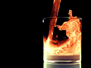 FIRE..., art, cup, flames HD wallpaper