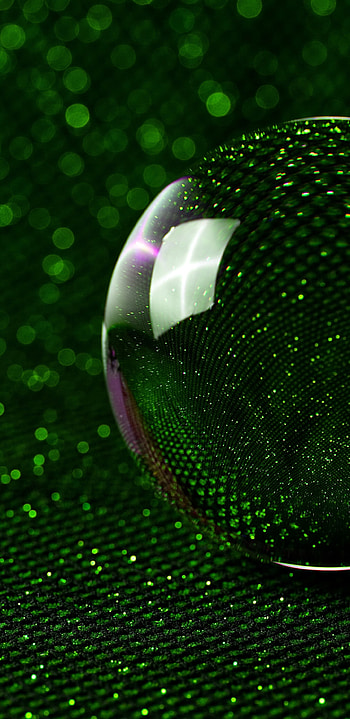 Glass, Material element, Sphere 3D glass ball, Glittering visual HD phone wallpaper