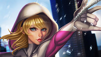 Gwen Stacy Cute , gwen-stacy, superheroes, artist, artwork, digital-art, artstation HD wallpaper