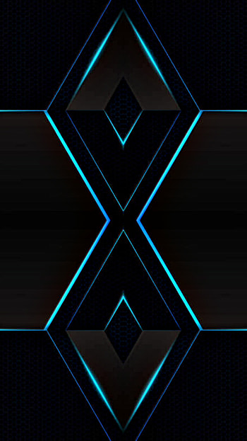 Slick, symbol, android, pattern, triangle, stripes, 3d, amoled, samsung, modern, design, dark, galaxy, lines, digital, electric blue, new, neon, texture, black, abstract, , plus, 4d, diamond, blue, material, mate, shiny HD phone wallpaper