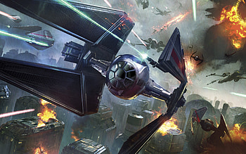 Star Wars, TIE Interceptor, Battle, X wing, City, Artwork / and Mobile Backgrounds HD wallpaper