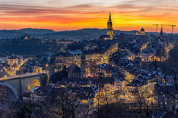 Cities, Sunset, Night, City, Lights, Bridge, Nocturnal HD wallpaper