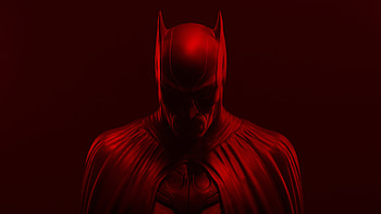 Batman Red Background, batman, superheroes, artwork, artstation HD wallpaper