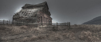 Days Gone By, farm, barn, fence, field HD wallpaper