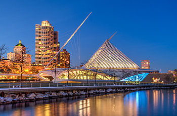 Milwaukee Skyline, Travels, Architecture, River HD wallpaper