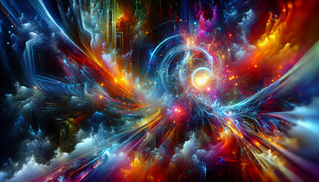 Cosmic Blaze Abstract, Abstract, cosmic, colorful, Digital Art, space HD wallpaper
