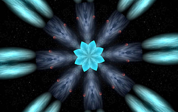 Aqua Kaleidoscope, artwork, wide screen, abstract, painting, art, beautiful, kaleidoscope HD wallpaper