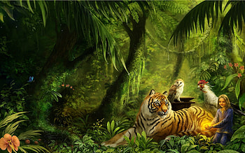 Nature-girl, girl, nature HD wallpaper