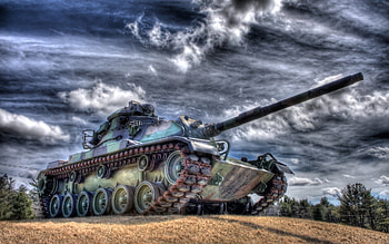 american patton tank r, military, clouds, r, tank, vintage HD wallpaper