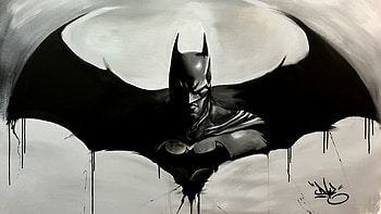 Batman Logo Sketch Art, batman, superheroes, artwork, digital-art, behance HD wallpaper