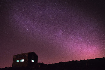 Hut House Milky Way , milky-way, house, nature, graphy HD wallpaper