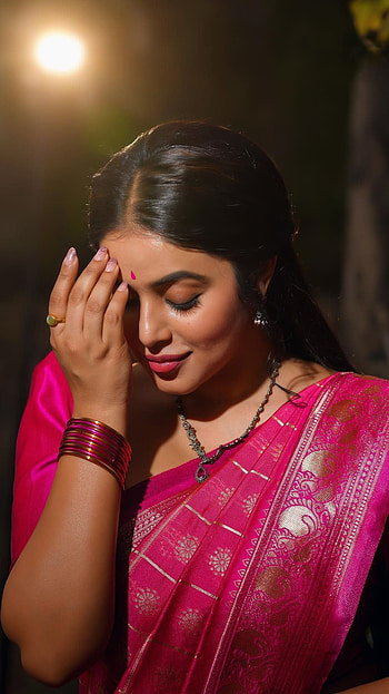 Poorna kasim, , telugu actress, saree beauty HD phone wallpaper