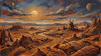 Desert Planet : Sun-Baked Wasteland, Desert Planet, Alien Landscape, Desert HD wallpaper