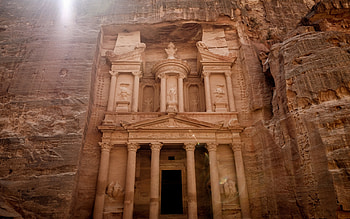 Petra ancient city, Sik canyon, Jordan tourism, Travel attractions HD wallpaper