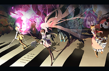 Mahou Shoujo Madoka Magica, sexy, hot, cute, akemi homura, beautiful, sakura kyouko, anime girls, kaname madoka, beauty, miki sayaka, kyuubee, tomoe mami HD wallpaper
