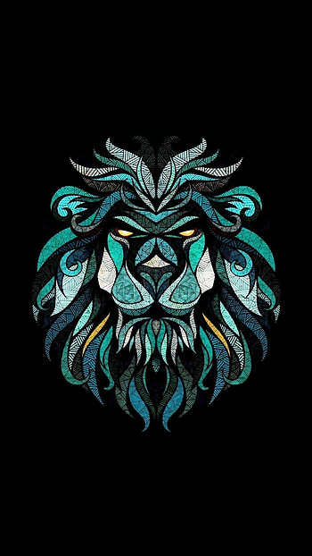 Blue Lion, Symbol HD phone wallpaper