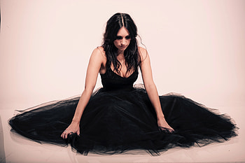 Lauren Harris, black dress, singer HD wallpaper