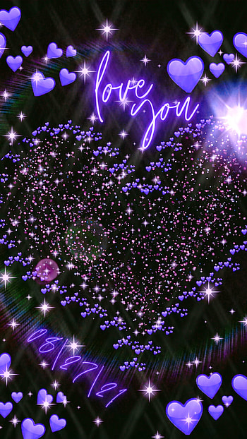 Babe's Background, love, hearts, purple HD phone wallpaper