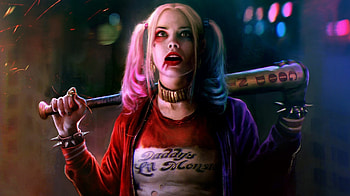Harley Quinn, Suicide Squad, Psychedelic artwork, Villainous duo HD wallpaper