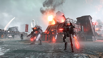 Helldivers 2 Intense Battle Scene, video game, Helldivers 2 HD wallpaper