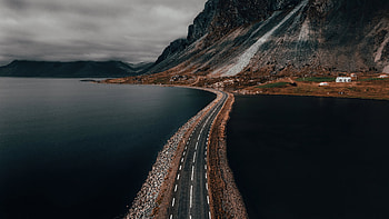 The Atlantic Road Norway , road, norway, aerial, nature HD wallpaper