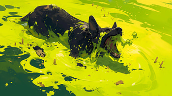 Fierce Fury: Diseased Dog - Now!, angry, dog, pollution, Slime HD wallpaper