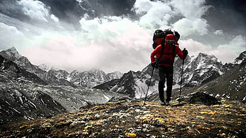 Backpacking , Outdoor adventure, Backpacking journey, Nature scenery HD wallpaper