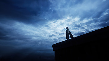 Batgirl Watching The City, batgirl, superheroes, artist, artwork, digital-art HD wallpaper